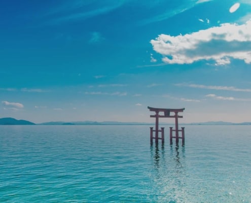 Shirahige Shrine (Takashima, Shiga) The Floating Torii Gate of the Shirahige Shrine