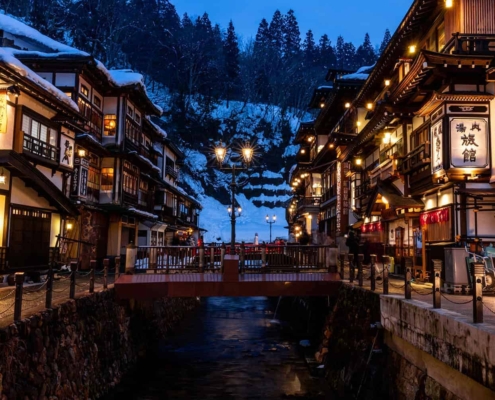 Ginzan Onsen in Yamagata Ginzan Onsen in Yamagata